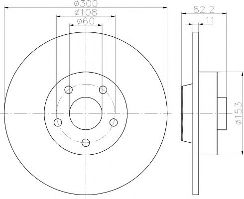 Тормозной диск BEHR/HELLA 8DD 355 115-321