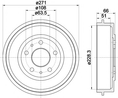 Тормозной барабан BEHR/HELLA 8DT 355 300-661