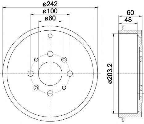 Тормозной барабан BEHR/HELLA 8DT 355 300-681