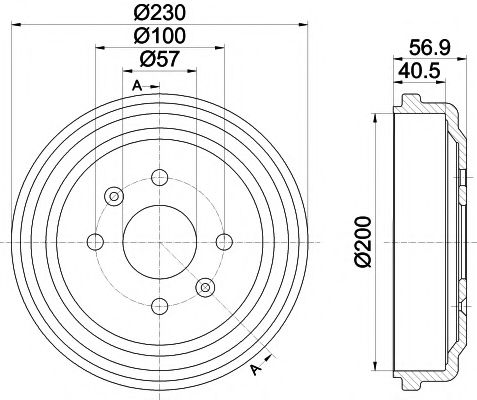 Тормозной барабан BEHR/HELLA 8DT 355 300-961