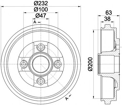 Тормозной барабан BEHR/HELLA 8DT 355 301-031