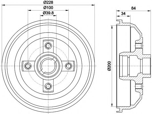 Тормозной барабан BEHR/HELLA 8DT 355 301-161