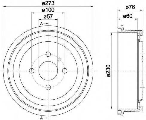 Тормозной барабан BEHR/HELLA 8DT 355 301-191