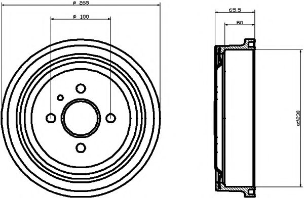 Тормозной барабан BEHR/HELLA 8DT 355 301-201