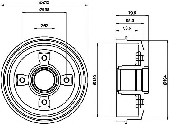 Тормозной барабан BEHR/HELLA 8DT 355 301-241