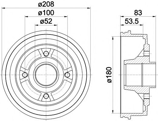 Тормозной барабан BEHR/HELLA 8DT 355 301-261