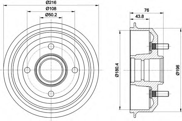 Тормозной барабан BEHR/HELLA 8DT 355 301-331