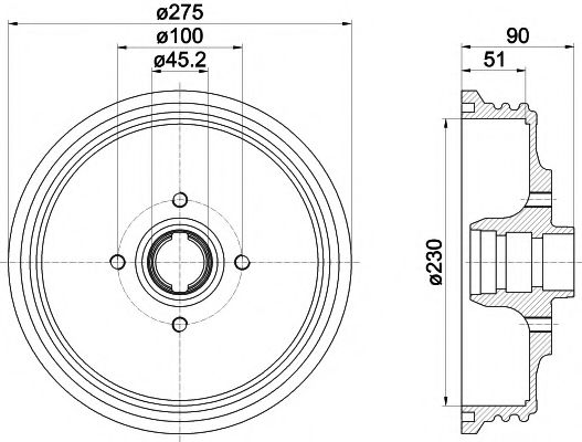 Тормозной барабан BEHR/HELLA 8DT 355 301-351