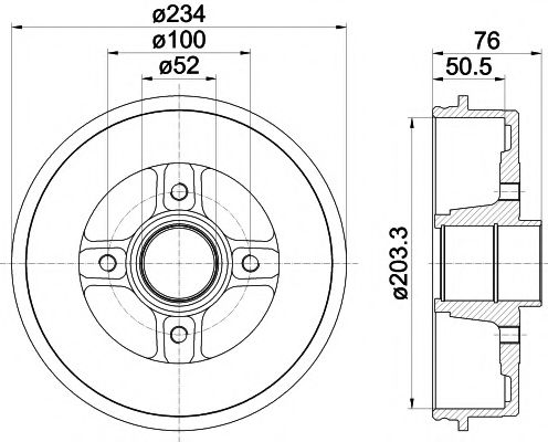 Тормозной барабан BEHR/HELLA 8DT 355 301-401