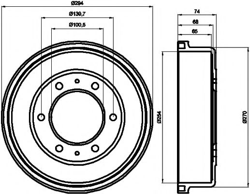 Тормозной барабан BEHR/HELLA 8DT 355 301-541