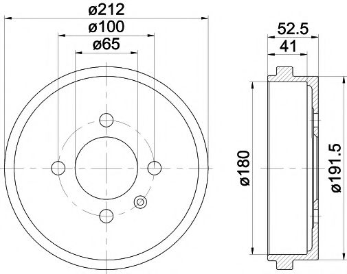Тормозной барабан BEHR/HELLA 8DT 355 301-561