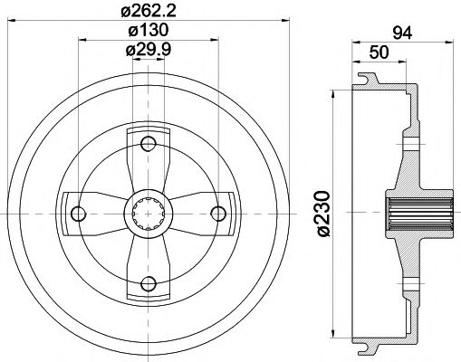 Тормозной барабан BEHR/HELLA 8DT 355 301-671