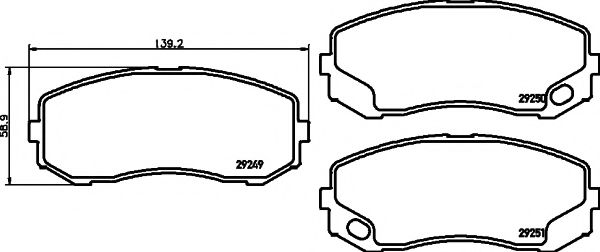 Тормозные колодки BEHR/HELLA 8DB 355 005-581