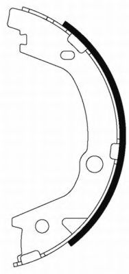 Тормозные колодки барабанные BEHR/HELLA 8DA 355 050-141