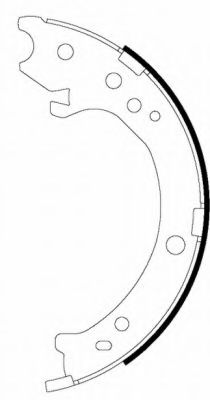 Тормозные колодки барабанные BEHR/HELLA 8DA 355 050-171
