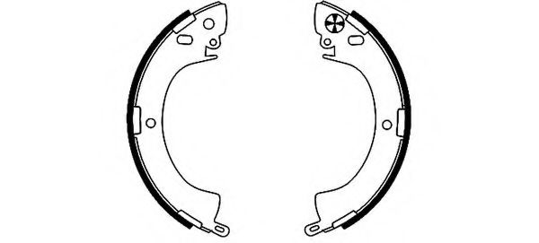 Тормозные колодки барабанные BEHR/HELLA 8DB 355 000-821