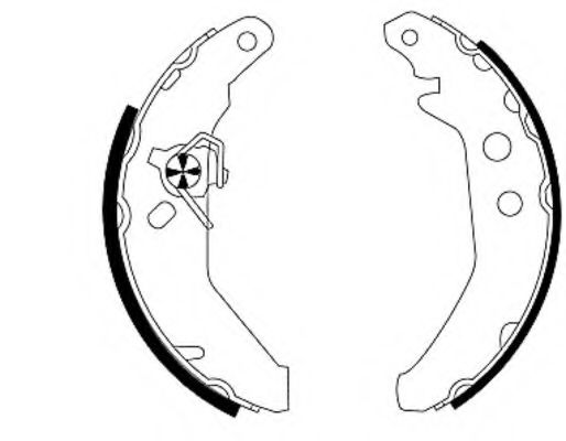 Тормозные колодки барабанные BEHR/HELLA 8DB 355 001-031