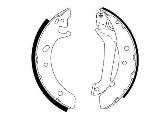 Тормозные колодки барабанные BEHR/HELLA 8DB 355 001-461