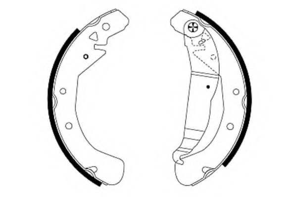 Тормозные колодки барабанные BEHR/HELLA 8DB 355 001-631