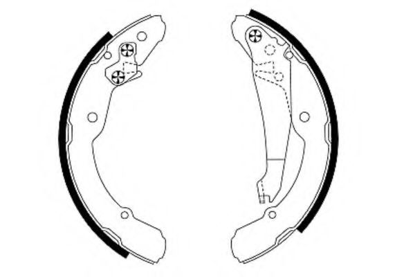 Тормозные колодки барабанные BEHR/HELLA 8DB 355 001-691