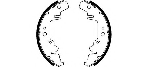 Тормозные колодки барабанные BEHR/HELLA 8DB 355 001-711