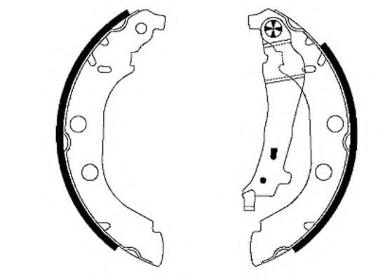 Тормозные колодки барабанные BEHR/HELLA 8DB 355 001-801