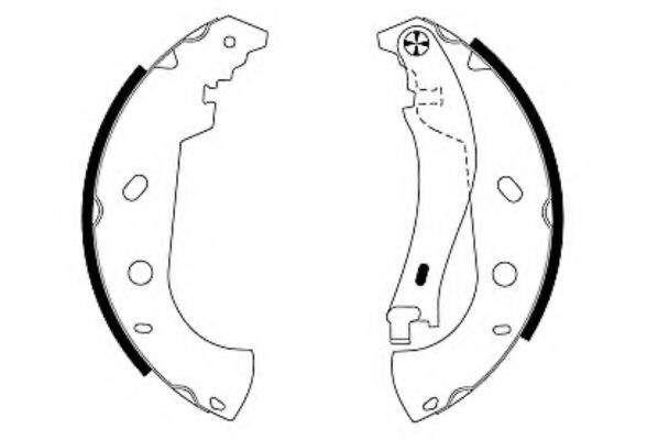 Тормозные колодки барабанные BEHR/HELLA 8DB 355 001-841