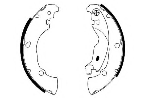 Тормозные колодки барабанные BEHR/HELLA 8DB 355 001-851