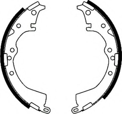 Тормозные колодки барабанные BEHR/HELLA 8DB 355 002-031