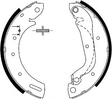 Тормозные колодки барабанные BEHR/HELLA 8DB 355 002-321