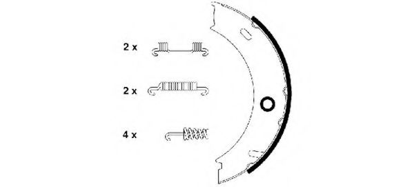 Тормозные колодки барабанные BEHR/HELLA 8DA 355 050-461