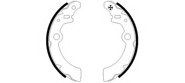 Тормозные колодки барабанные BEHR/HELLA 8DB 355 002-501
