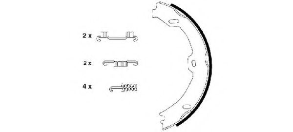 Тормозные колодки барабанные BEHR/HELLA 8DA 355 050-481