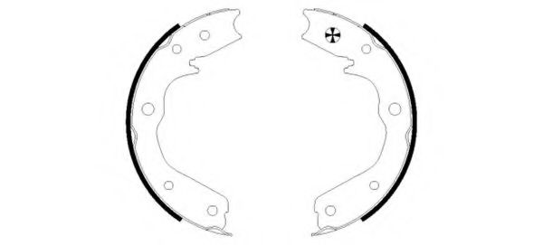 Тормозные колодки барабанные BEHR/HELLA 8DA 355 050-511