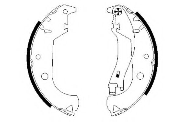 Тормозные колодки барабанные BEHR/HELLA 8DB 355 002-611