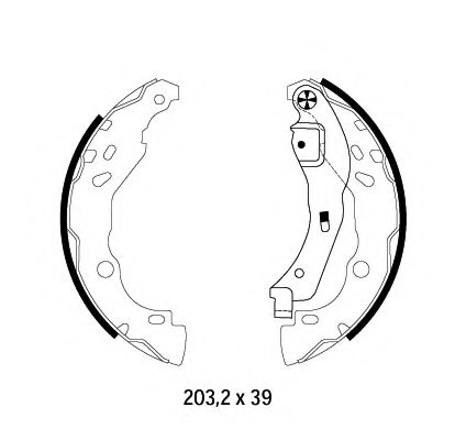 Тормозные колодки барабанные BEHR/HELLA 8DB 355 002-641