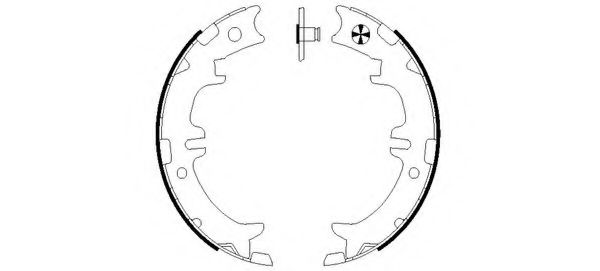 Тормозные колодки барабанные BEHR/HELLA 8DA 355 050-541