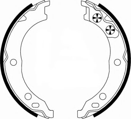 Тормозные колодки барабанные BEHR/HELLA 8DA 355 050-671