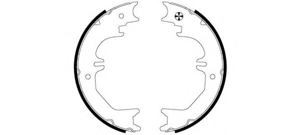 Тормозные колодки барабанные BEHR/HELLA 8DA 355 050-721