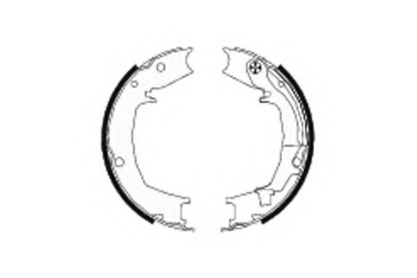Тормозные колодки барабанные BEHR/HELLA 8DA 355 050-731