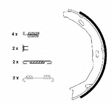 Тормозные колодки барабанные BEHR/HELLA 8DA 355 050-771