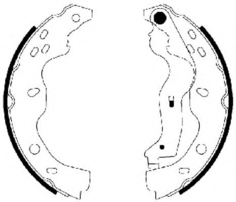 Тормозные колодки барабанные BEHR/HELLA 8DB 355 003-041