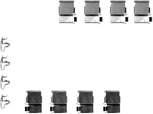 Скобы тормозных колодок BEHR/HELLA 8DZ 355 202-371