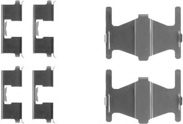 Скобы тормозных колодок BEHR/HELLA 8DZ 355 202-581