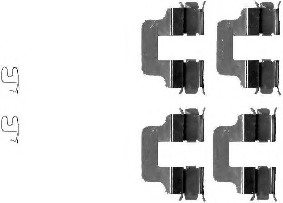 Скобы тормозных колодок BEHR/HELLA 8DZ 355 202-781