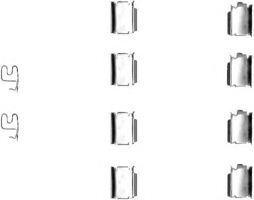 Скобы тормозных колодок BEHR/HELLA 8DZ 355 202-791