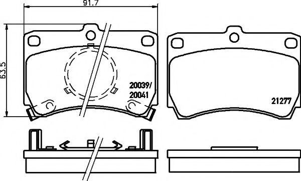 Тормозные колодки BEHR/HELLA 8DB 355 005-631