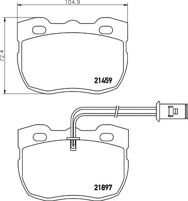 Тормозные колодки BEHR/HELLA 8DB 355 005-841