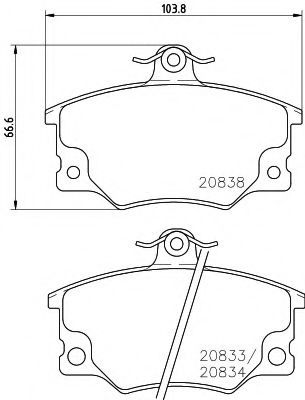 Тормозные колодки BEHR/HELLA 8DB 355 005-961