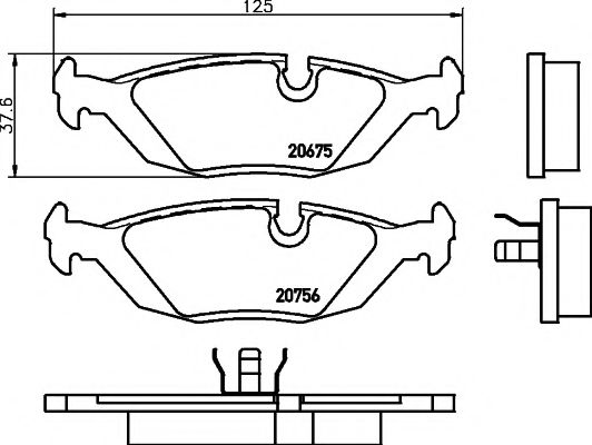 Тормозные колодки BEHR/HELLA 8DB 355 006-041